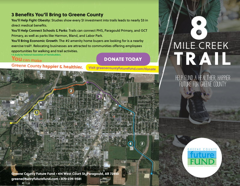 8 Mile Creek Trail Project | Greene County Future Fund in Paragould, AR